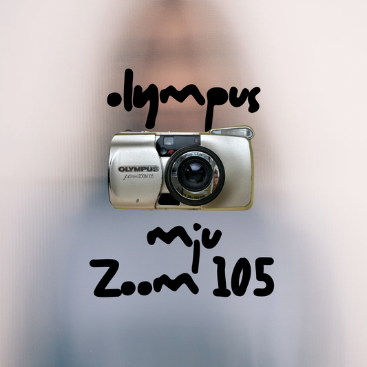 Olympus MJU Zoom 105 Front View - Compact 35mm Film Camera